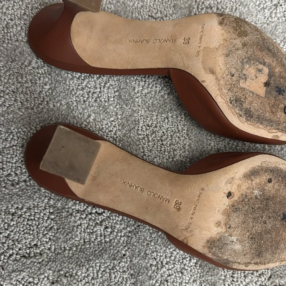Manolo Blahnik "Jadarona" leather mule sandals - Picture 6 of 7